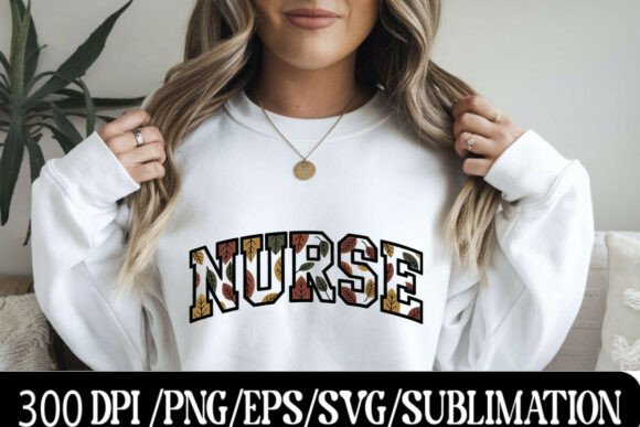 Autumn Leaf Nurse Typography SVG Design
