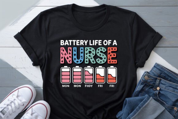 Battery Life of a Nurse Shirt PNG