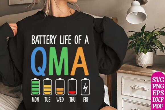 Battery Life of a QMA Svg Png, Fun Nurse