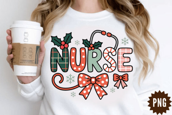 Christmas Nurse PNG Design