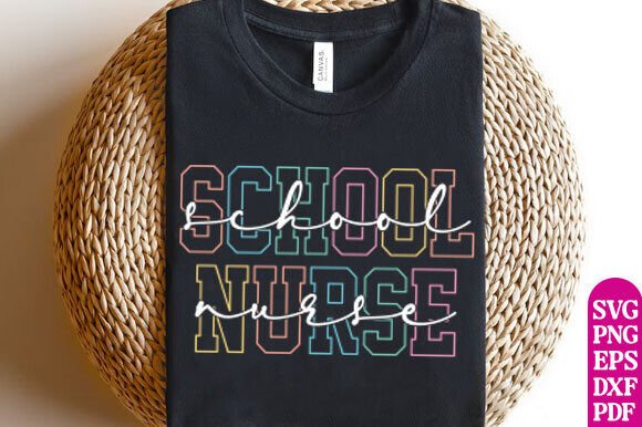Comfort Colors School Nurse Shirt, PNG