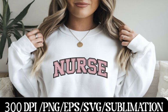 Cute Nurse Typography Graphic for Crafts