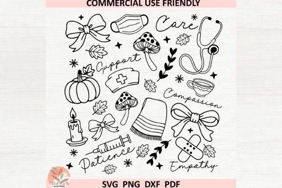 Fall Coquette Cozy Season Nurse PNG SVG