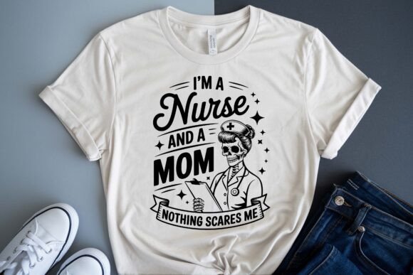 Funny Skeleton I'm Nurse Mom SVG PNG