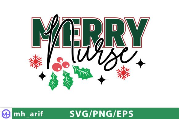 Merry Nurse Christmas SVG Holiday Nurse