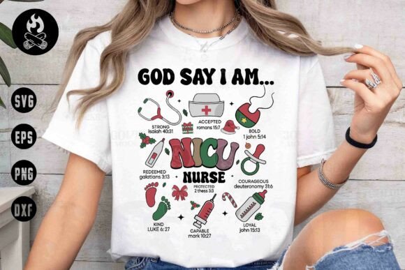 NICU Nurse Christmas SVG PNG EPS DXF