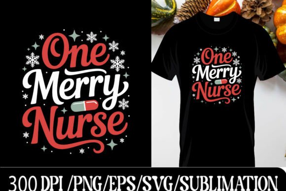 One Merry Nurse Christmas Design