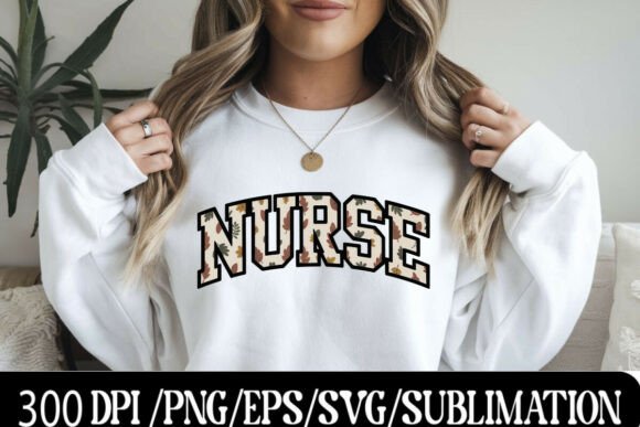 Trendy Fall Nurse Graphic for Print Di
