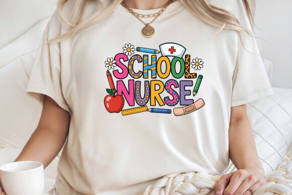 Women Trendy School Nurse Shirt PNG